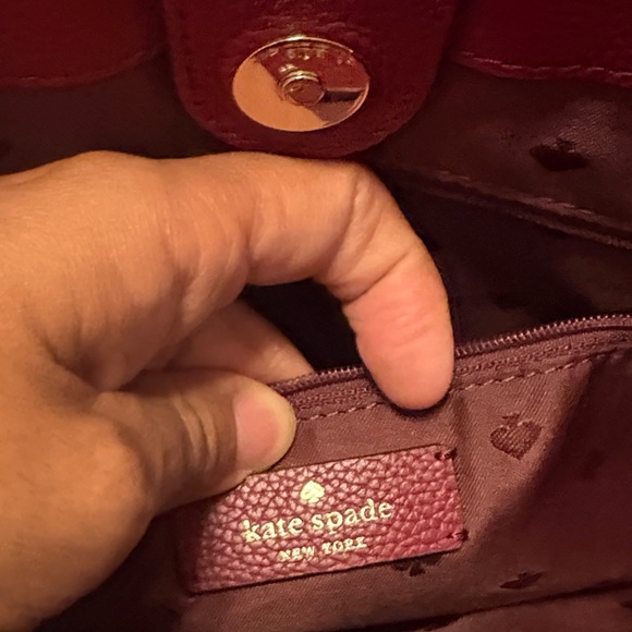 Kate Spade Cherry Red Shoulder Bag with Gold Chain - Picture 6 of 9